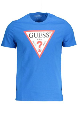 T-shirt Męski Z Krótkim Rękawem Guess Jeans Niebieski
