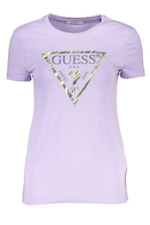 Guess Jeans T-shirt Z Krótkim Rękawem Damski Fioletowy