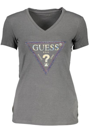 Guess Jeans T-shirt Z Krótkim Rękawem Damski Szary