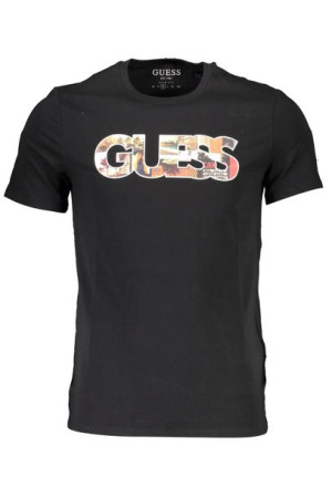 T-shirt Męski Z Krótkim Rękawem Guess Jeans Czarny