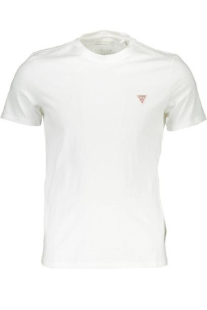 Guess Jeans Męski T-shirt Z Krótkim Rękawem Biały