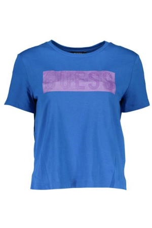 Guess Jeans T-shirt Z Krótkim Rękawem Damski Niebieski