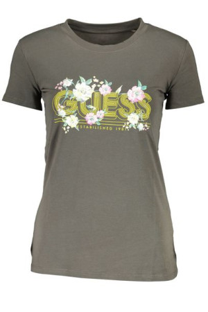 Guess Jeans T-shirt Z Krótkim Rękawem Damski Zielony