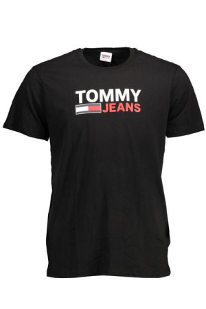 "tommy Hilfiger T-shirt Męski Z Krótkim Rękawem Czarny"