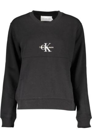 "calvin Klein Bluza Bez Zamka Damska Czarna"