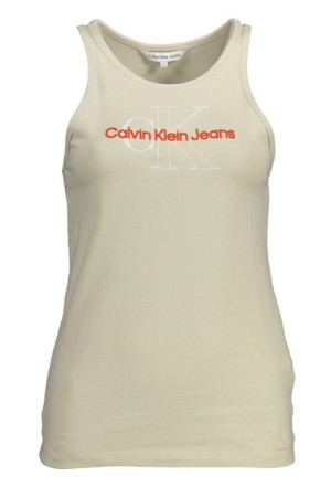 "calvin Klein Beżowy T-shirt Bez Rękawów Damski"