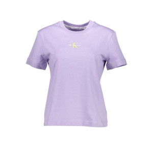 T-shirt Calvin Klein fioletowy damski