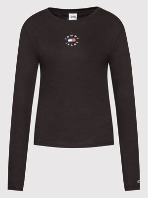 Tommy Hilfiger koszulka z długim rękawem damska czarna