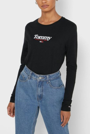 Tommy Hilfiger koszulka z długim rękawem czarna