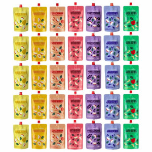 Owolovo Mix 8 smaków musów owocowych 200 g x 40 sztuk