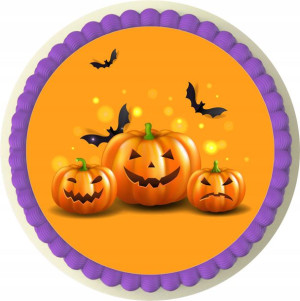 Opłatek Obrazek Na Tort Halloween Dynie Czaszki