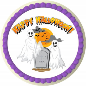 Opłatek Obrazek Na Tort Halloween Dynie Duchy