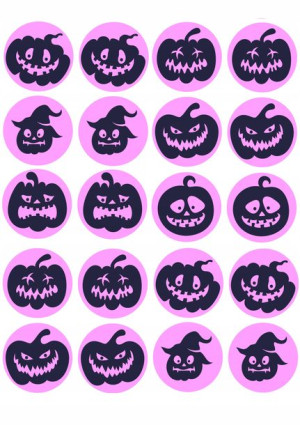 Opłatki Na Babeczki Halloween Dynie Dynia 5cm