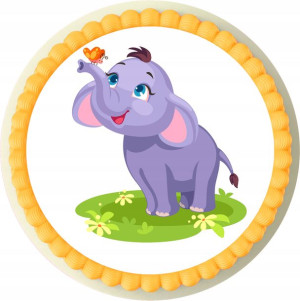Opłatek Obrazek Tort Zwierzęta Safari Żyrafa Zebra