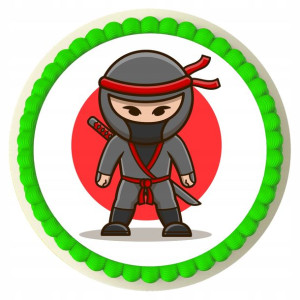 Opłatek Obrazek Na Tort Ninja Wojownik