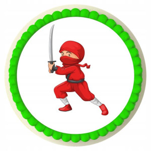 Opłatek Obrazek Na Tort Ninja Sztuki Walki