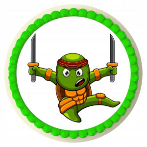 Opłatek Obrazek Na Tort Żółwie Ninja Żółwiami Żółw