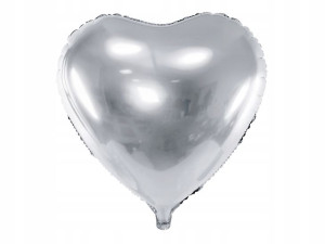Balon Foliowy Serce Serduszko Srebrny Srebrne 45cm