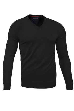 Sweter Tommy Hilfiger V-neck Męski Czarny M