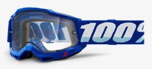 Gogle 100% ACCURI 2 ENDURO MOTO BLUE (Szyba Przezroczysta Podwójna)