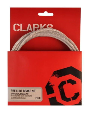 Zestaw hamulcowy CLARK'S PRE LUBE CARBON Mtb/Szosa uniwersalny pancerz sreb