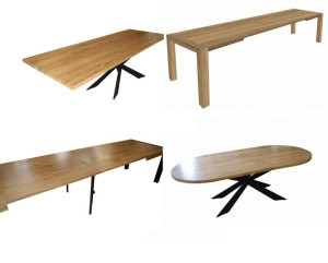 STÓŁ ROZKŁADANY drewniany lity dąb 260 cm loft