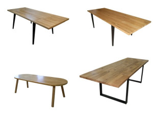 STÓŁ ROZKŁADANY drewniany lity dąb 160-260 cm loft