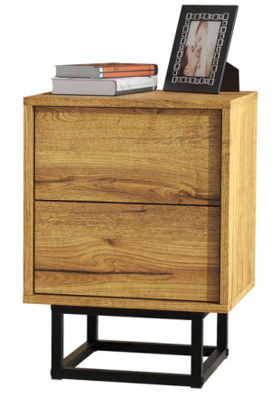Szafka Nocna Stolik Loft Retro Dąb Naturlany Mat Lft130