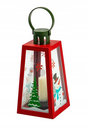 Czerwony Lampion Latarenka Świeca Led 20cm