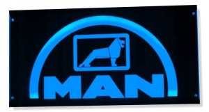 Man Logo Led Tablica Premiumtir Nad Łóżko Kierowcy