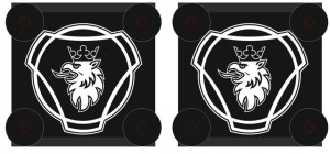 Tabliczki narożnikowe LOGO SCANIA ciężarówki bus