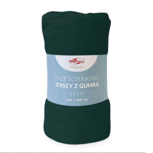 Prześcieradło jersey z/g 220x200 BASIC zieleń