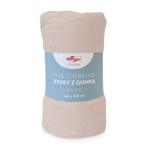 Prześcieradło jersey z/g 90x200 BASIC beżowy