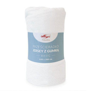 Prześcieradło jersey z/g 90x200 BASIC biel
