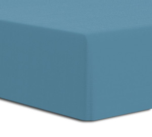 Prześcieradło jersey z/g elastan 140x200x25 niebieski