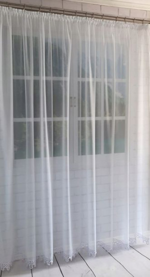 Firana gotowa 200x245 balkon,gipiura 8 cm angielka