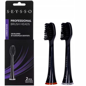 Czarne Końcówki SONICZNE do zębów SEYSSO 2x