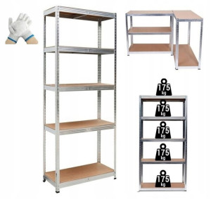 Regał magazynowy metalowy 180x90x40 5 półek 875kg