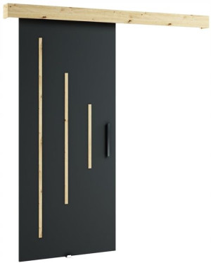Drzwi przesuwne HOME Y czarny mat 90 cm