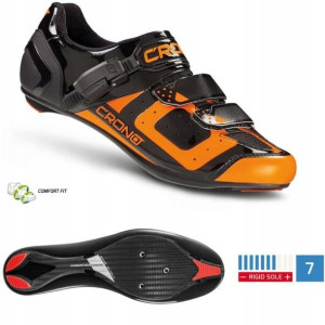 CRONO buty szosowe CR-3 czarno pomar. 44,5 nylon