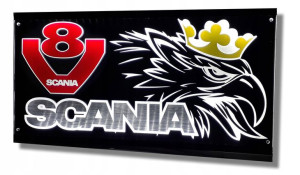 Tablica PREMIUM LED SCANIA NAD ŁÓŻKO LOGO Kolorowa
