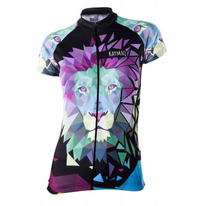 KAYMAQ POLYGONAL LION damska koszulka rowerowa