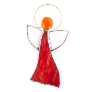 Anioł Witraż Aniołek Figurka 12cm Różne Kolory