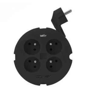 Przedłużacz Setty 1,5 m 4 gniazda 2xUSB
