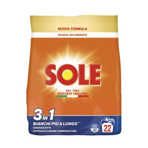 Sole 3w1 Lśniąca biel - proszek do prania (1,1 kg - 22 p)