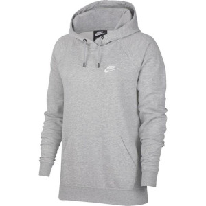 Bluza damska nike essentials hoodie po flc szara bv4124 063