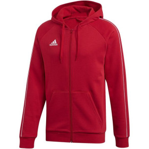 Bluza męska adidas core 18 fz hoody czerwona ft8071