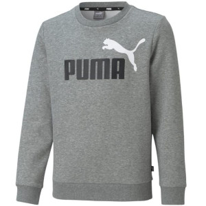 Bluza dla dzieci puma ess+ 2 col big logo crew fl szara 586986 03