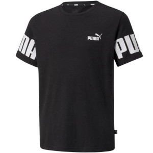 Koszulka dla dzieci puma power colorblock czarna 589335 01