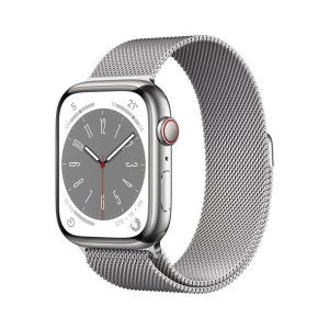 Apple Watch Series 8 GPS + LTE 45mm Silver Stainless Steel Case with Silver
